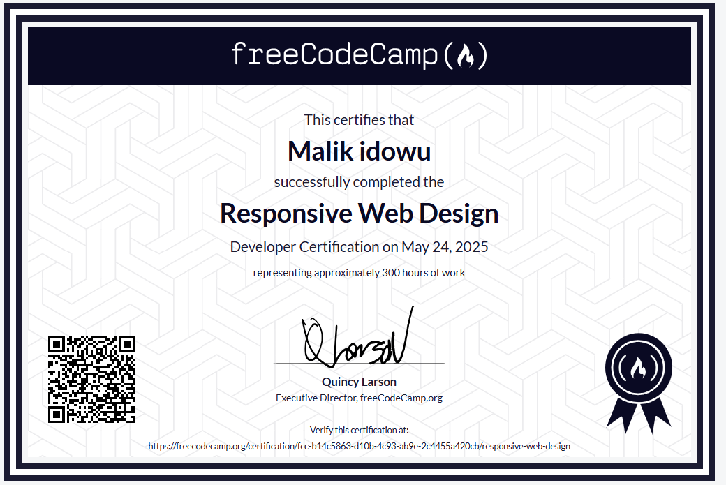 Responsive Web Design Certificate